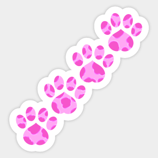 Pink Paw Prints (Version 1) Sticker